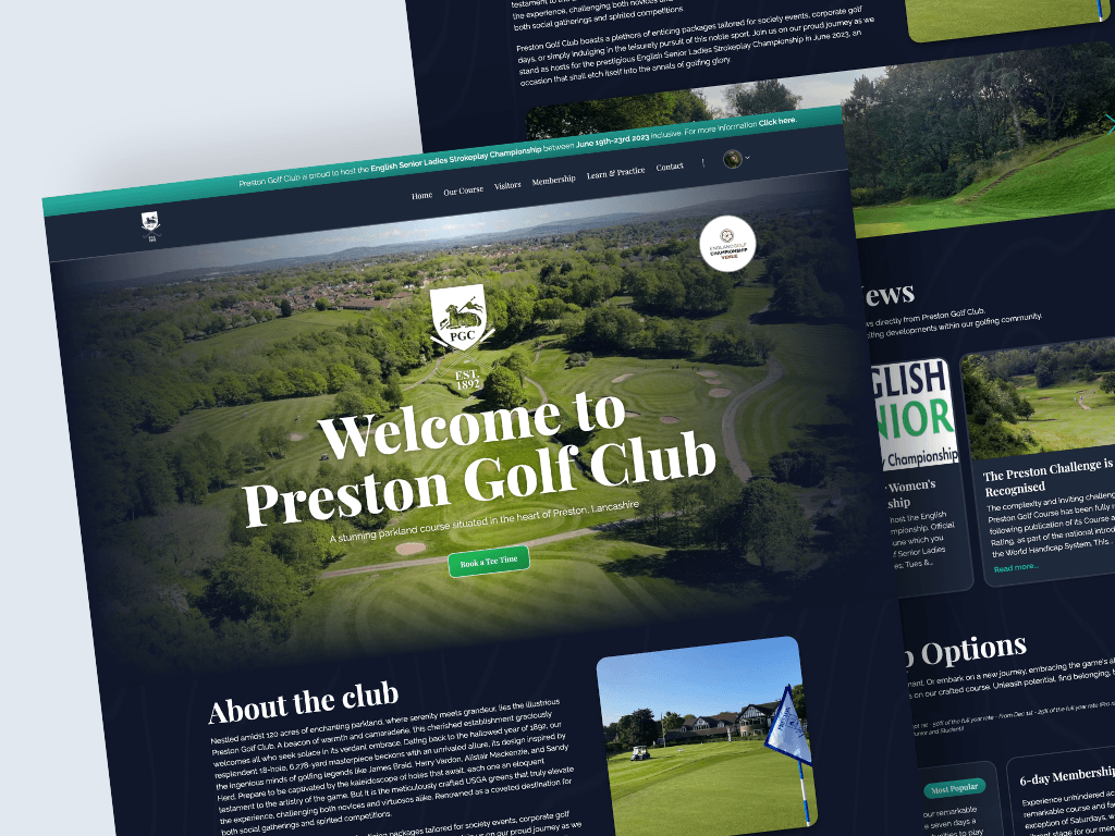 Golf Club Landing project